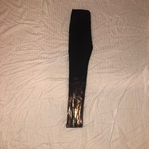 Maurices black and rose gold leggings
